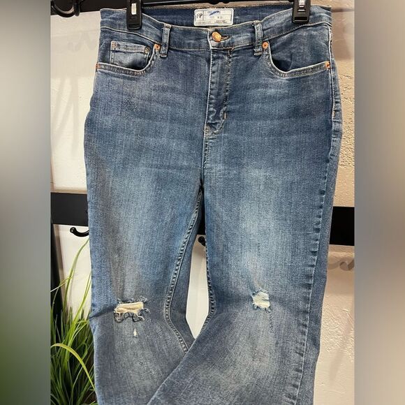 Free People Great Heights Frayed Skinny Jeans Size 30 - Picture 10 of 16